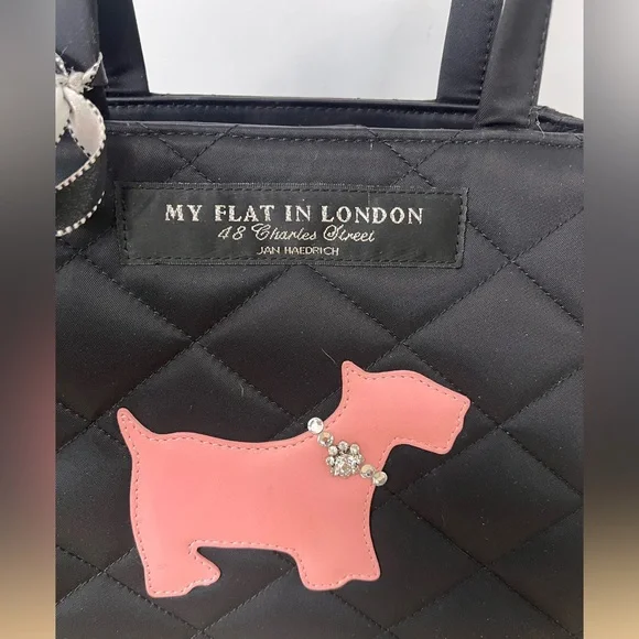 My Flat in London vintage quilted tote - Picture 3 of 12